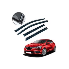Carmind Renault Megane 4 HB 2016 Sonrası Krom Çıtalı Cam Rüzgarlığı