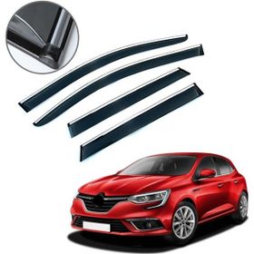 Carmind Renault Megane 4 HB 2016 Sonrası Krom Çıtalı Cam Rüzgarlığı