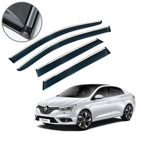 Carmind Renault Megane 4 Sedan 2016 Sonrası Krom Çıtalı Cam Rüzgarlığı
