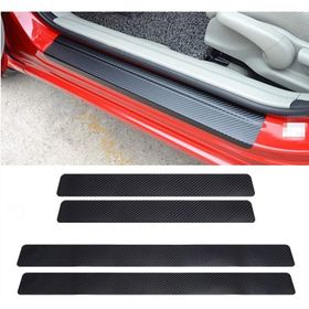 Carmind Siyah Karbon Kapı Eşiği Oto 4 Adet Sticker