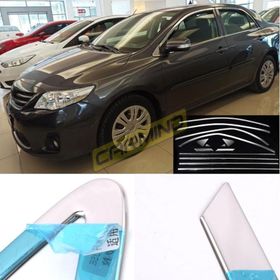 Carmind Toyota Corolla 2007-2012 14 Parça Krom Cam Çerçevesi Set