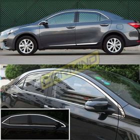 Carmind Toyota Corolla 2013-2018 14 Parça Krom Cam Çerçevesi Set