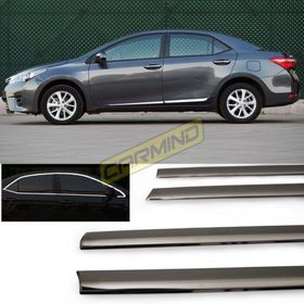 Carmind Toyota Corolla 2013-2018 14 Parça Siyah Krom Cam Çerçevesi