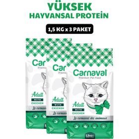 Carnaval 4,5X3X1,5 kg Gourmet Tavuklu ve Sebzeli Renkli Taneli Gurme Yetişkin Kedi Maması