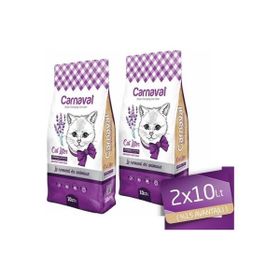 Carnaval Lavanta Kokulu Topaklanan Bentonit İnce 2X10 lt Kedi Kumu
