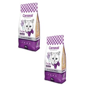 Carnaval Lavanta Kokulu Topaklanan Bentonit İnce 2X10 lt Kedi Kumu