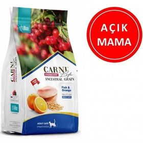 Carni Life Kızılcıklı Balık Etli ve Portakallı 1 kg Açık Kedi Maması
