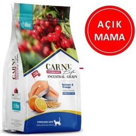 Carni Life Kızılcıklı Somonlu ve Portakallı 1 kg Açık Kısır Kedi Maması