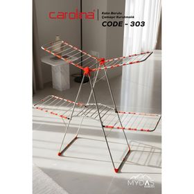 Carolina Çift 2 Katlı Kırmızı Çamaşır Kurutma Askısı