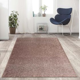 Carpettex Modern Düz Kırçıllı Rose Beyaz Kaymaz Taban Yıkanabilir 100x150 cm Halı