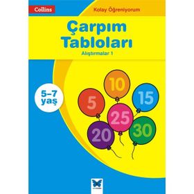 Çarpım Tabloları Collins Kolay Öğreniyorum 5-7 Yaş Mavi Kelebek Yayınları