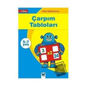 Çarpım Tabloları Collins Kolay Öğreniyorum 5-7 Yaş Mavi Kelebek Yayınları