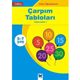 Çarpım Tabloları Collins Kolay Öğreniyorum 5-7 Yaş Mavi Kelebek Yayınları