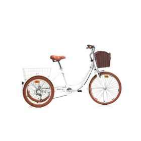 Carraro Caravan Kargo Katlanır 410H V 24 Jant 6 Vites Altın Beyaz Siyah Kahverengi Şehir Bisikleti