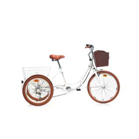 Carraro Caravan Kargo Katlanır 410H V 24 Jant 6 Vites Altın Beyaz Siyah Kahverengi Şehir Bisikleti