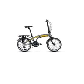 Carraro Flexi 116 V 320H V 20 Jant 16 Vites Mat Kül Gri Siyah Sarı Katlanır Bisiklet