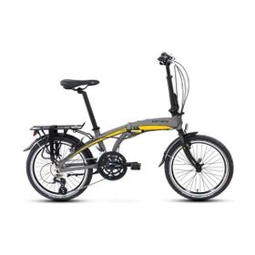 Carraro Flexi 116 V 320H V 20 Jant 16 Vites Mat Kül Gri Siyah Sarı Katlanır Bisiklet