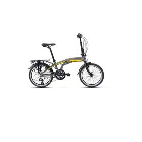 Carraro Flexi 116 V 320H V 20 Jant 16 Vites Mat Kül Gri Siyah Sarı Katlanır Bisiklet
