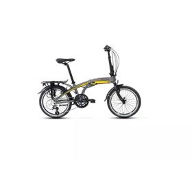 Carraro Flexi 116 V 320H V 20 Jant 16 Vites Mat Kül Gri Siyah Sarı Katlanır Bisiklet