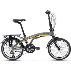 Carraro Flexi 116 V 320H V 20 Jant 16 Vites Mat Kül Gri Siyah Sarı Katlanır Bisiklet