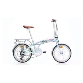 Carraro Flexi Classico V Fren Acera 8 Vites 20 Jant Pastel Yeşil Beyaz Kırmızı 32 Kadro Katlanır Bisiklet