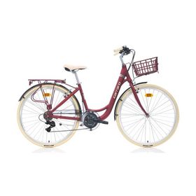 Carraro Juliet 28 V Fren 21 Vites 28 Jant Mat Kırmızı Krom 43 Kadro Şehir Bisikleti
