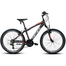 Carraro Speed 240 V Fren 24 Jant 21 Vites 36 cm Mat Siyah Kırmızı Koyu Kırmızı Dağ Bisikleti