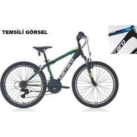 Carraro Speed 240 V Fren 24 Jant 21 Vites 36 cm Mat Siyah Mavi Koyu Mavi Dağ Bisikleti