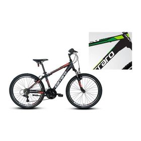 Carraro Speed 240 V Fren 24 Jant 21 Vites 36 cm Mat Siyah Yeşil Koyu Yeşil Dağ Bisikleti