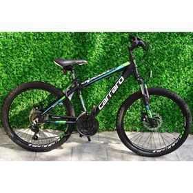 Carraro Speed 241 Mekanik Disk 360H 24 Jant 21 Vites Mat Siyah Yeşil Mavi Dağ Bisikleti