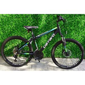 Carraro Speed 241 Mekanik Disk 360H 24 Jant 21 Vites Mat Siyah Yeşil Mavi Dağ Bisikleti
