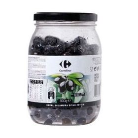 Carrefour 900 gr 201-260 L-XL Doğal Salamura Yağlı Siyah Zeytin