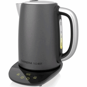 Carrera No:451 Siyah-Gri 1.7 lt 2200 W Dijital Isı Ayarlı Kettle