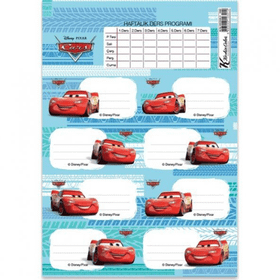 Cars 20'li Okul Etiketi