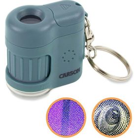 Carson MM-280B Micro Mini Mavi Cep Mikroskobu Anahtarlık