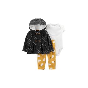 Carter's 121I193 Gri 3'Lü Kız Bebek Set