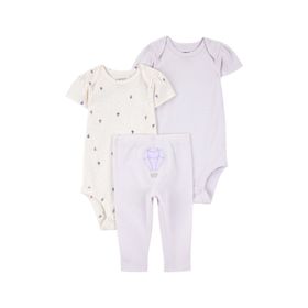 Carter's Kız Bebek 3'lü Mor Set