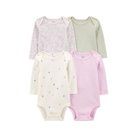 Carter's Kız Bebek 4'lü Body Uzun Kollu