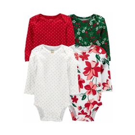 Carter's Kız Bebek 4'lü Body Uzun Kollu