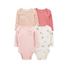 Carter's Kız Bebek 4'lü Body Uzun Kollu