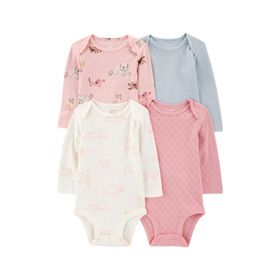 Carter's Kız Bebek 4'lü Body Uzun Kollu