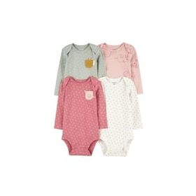 Carter's Kız Uzun Kollu Set 4'lü Paket Bebek Body