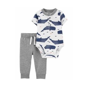 Carter's Mavi Erkek Bebek 2'li Body ve Pantolon Set