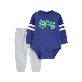 Carter's Mavi Erkek Bebek 2'li Body ve Pantolon Set