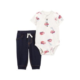 Carter's Mavi Erkek Bebek 2'li Body ve Pantolon Set