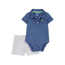 Carter's Mavi Erkek Bebek 2'li Body ve Pantolon Set
