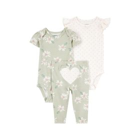 Cartü Kız Bebek 3'lü Giysi Set