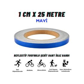 Carub BR2405104 Hk 1 cm x25 mt Mavi Fosfor Bant