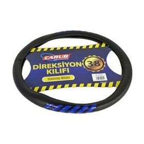 Carub Siyah-Mavi Fosforlu 38 cm Direksiyon Kılıfı