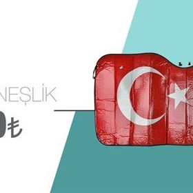 Carub Türk Bayrağı Ön Cam Güneşlik